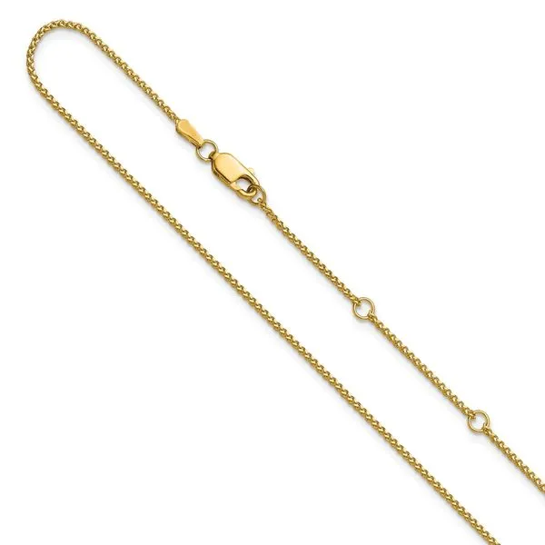 Leslie's 14K 1.2mm D/C Spiga 1in+1in Adjustable Chain Grayson & Co. Jewelers Iron Mountain, MI