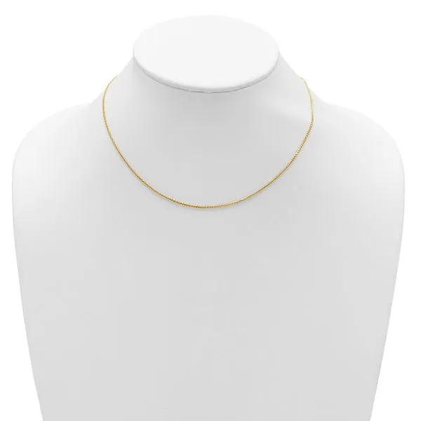 Leslie's 14K 1.2mm D/C Spiga 1in+1in Adjustable Chain Image 3 Atlanta West Jewelry Douglasville, GA