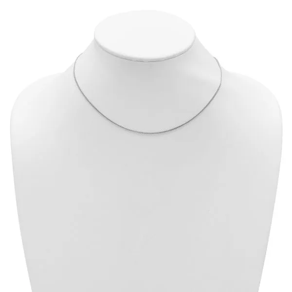 Leslie's 14K White Gold 1.2mm Baby Spiga 1in+1in Adjustable Chain Image 3 G.G. Gems, Inc. Scottsdale, AZ