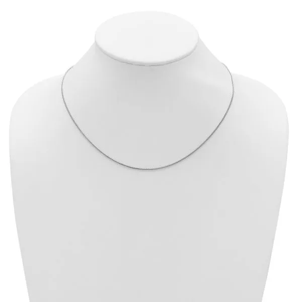 Leslie's 14K White Gold 1.2mm Baby Spiga 1in+1in Adjustable Chain Image 4 Leslie E. Sandler Fine Jewelry and Gemstones rockville , MD