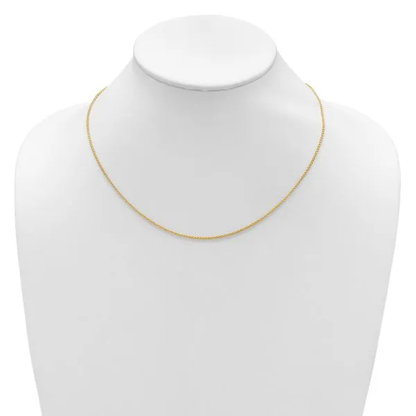 Leslie's 14K 1.5mm Spiga 1in+1in Adjustable Chain Image 4 Trenton Jewelers Ltd. Trenton, MI