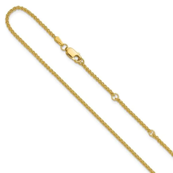 Leslie's 14K 1.65mm Spiga 1in+1in Adjustable Chain Jim's Jewelers Tyler, TX