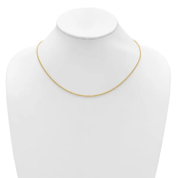 Leslie's 14K 1.65mm Spiga 1in+1in Adjustable Chain Image 4 Grayson & Co. Jewelers Iron Mountain, MI