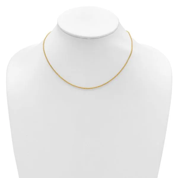 Leslie's 14K 1.65mm Spiga 1in+1in Adjustable Chain Image 3 Grayson & Co. Jewelers Iron Mountain, MI