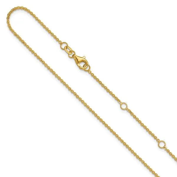 Leslie's 14K 1.4mm Flat Cable 1in+1in Adjustable Chain Trenton Jewelers Ltd. Trenton, MI