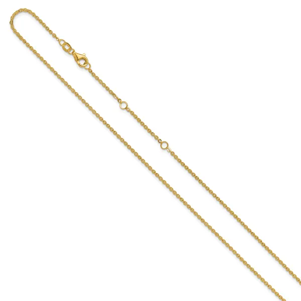 Leslie's 14K 1.7mm Flat Cable 1in+1in Adjustable Chain Image 2 G.G. Gems, Inc. Scottsdale, AZ