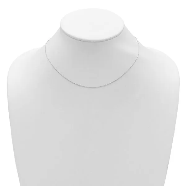 Leslie's 14k White Gold .85mm D/C Square Cable 1in+1in Adjustable Chain Image 3 Grayson & Co. Jewelers Iron Mountain, MI