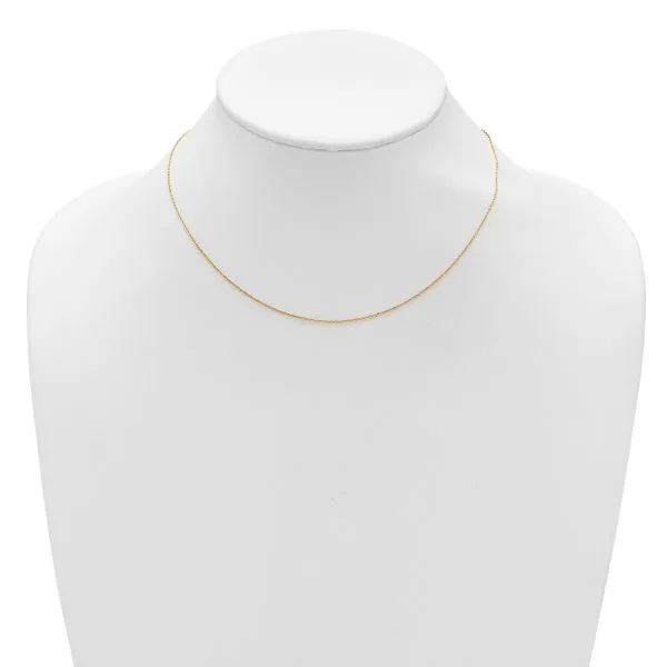 Leslie's 14k 1mm D/C Square Cable 1in+1in Adjustable Chain Image 3 Diny's Jewelers Middleton, WI