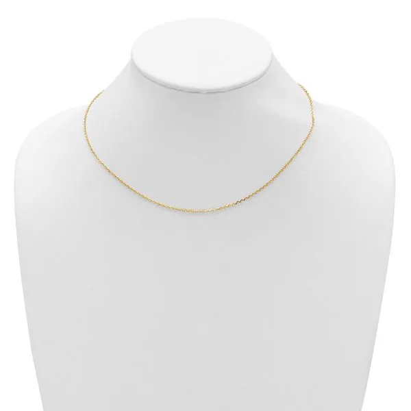 Leslie's 14k 1.5mm D/C Square Cable 2in+2in Adjustable Chain Image 3 Albert's Jewelers Kingsland, GA