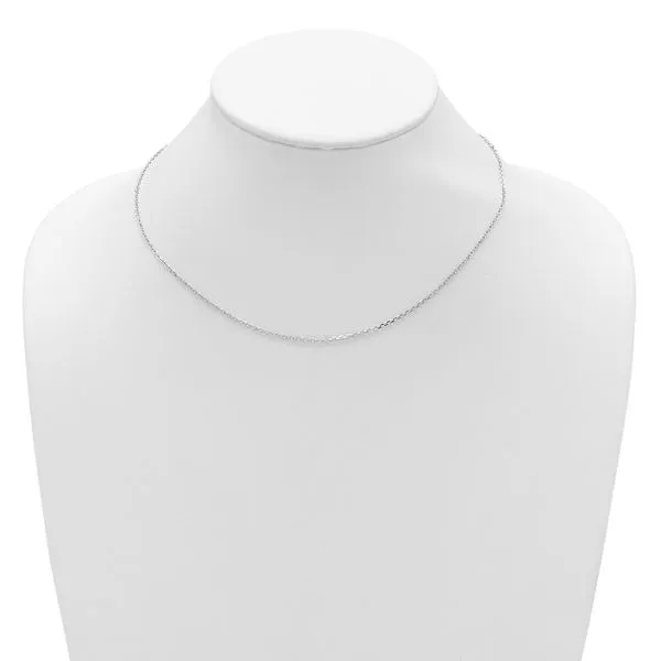 Leslie's 14k White Gold 1.5mm D/C Square Cable 1in+1in Adjustable Chain Image 3 Grayson & Co. Jewelers Iron Mountain, MI