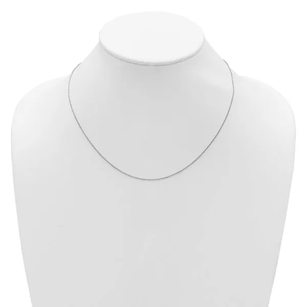 Leslie's 14k White Gold .9mm Round Cable 1in+1in Adjustable Chain Image 4 Tidwells of Greenwood Greenwood, SC