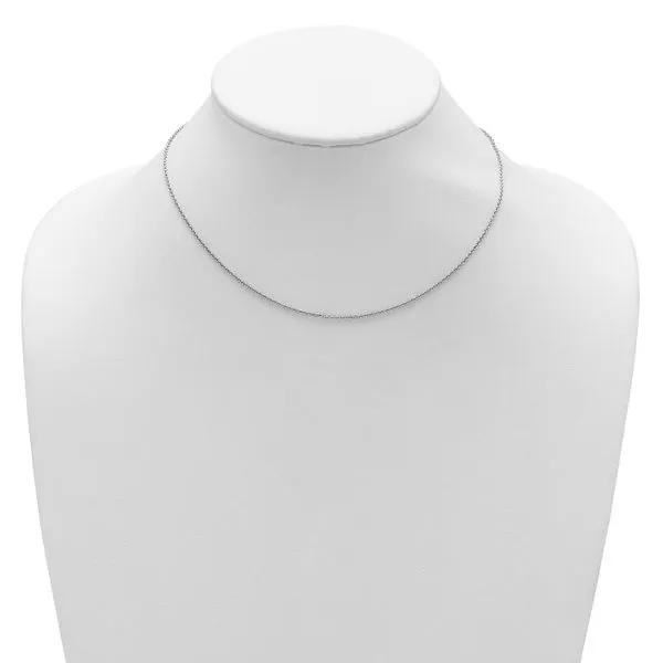 Leslie's 14k White Gold 1.6mm Round Cable 1in+1in Adjustable Chain Image 3 Spath Jewelers Bartow, FL