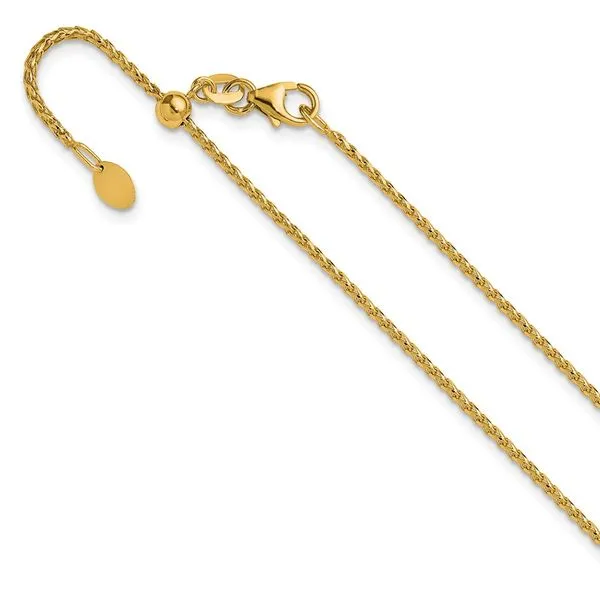 Leslie's 14K Adjustable 1.4mm D/C Open Franco Chain Spath Jewelers Bartow, FL