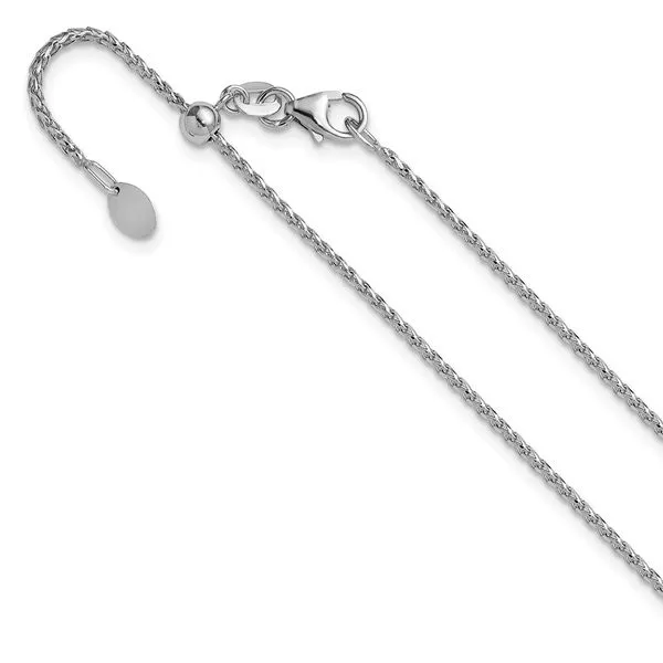 Leslie's 14K White Gold Adjustable 1.4mm D/C Open Franco Chain Arlene's Fine Jewelry Vidalia, GA