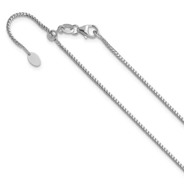 Leslie's 14K White Gold Adjustable 1.25mm Franco Chain Grayson & Co. Jewelers Iron Mountain, MI
