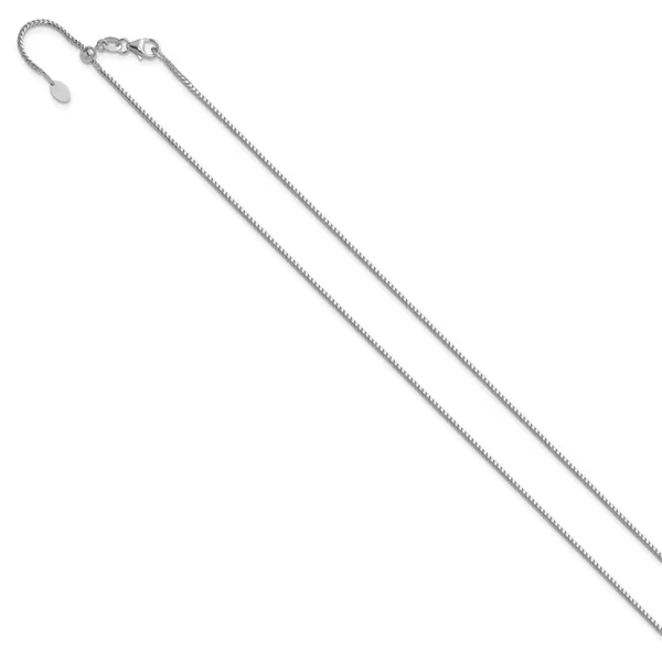 Leslie's 14K White Gold Adjustable 1.25mm Franco Chain Image 2 Trenton Jewelers Ltd. Trenton, MI