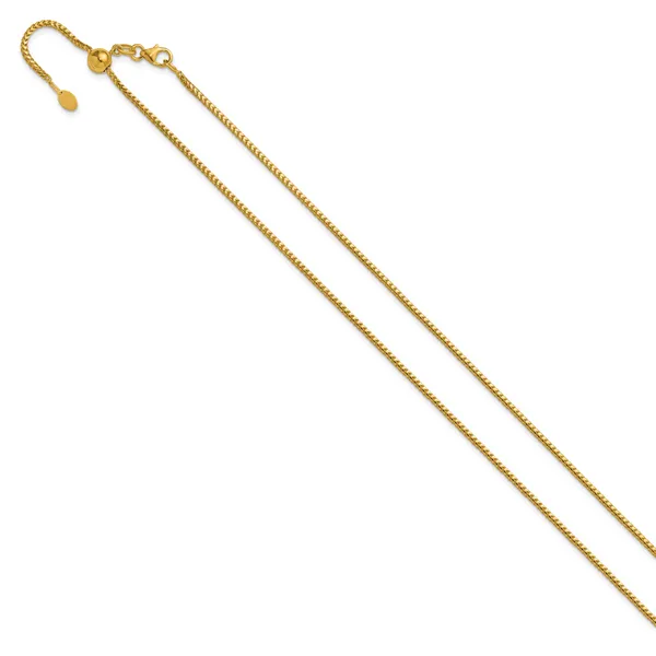Leslie's 14K Adjustable 1.5mm Franco Chain Image 2 Valentine's Fine Jewelry Dallas, PA