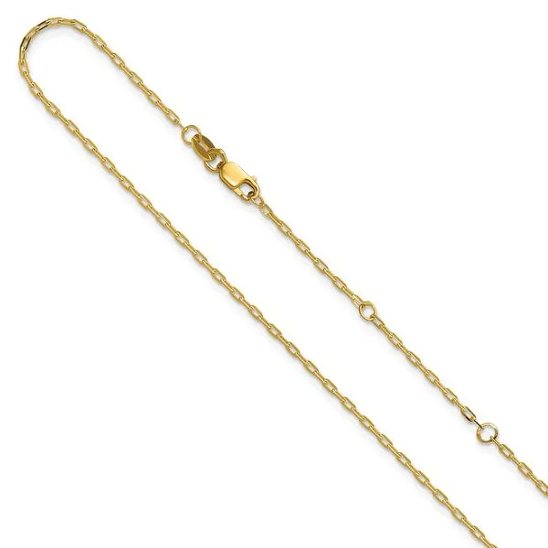 Leslie's 14K 1.3mm Flat Cable 1in+1in Adjustable Chain Jimmy Smith Jewelers Decatur, AL