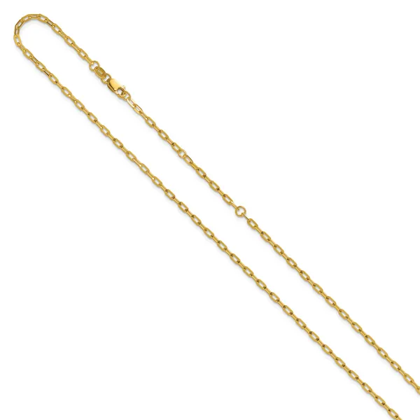 Leslie's 14K 2.0mm Flat Cable 1in+1in Adjustable Chain Image 2 Jerald Jewelers Latrobe, PA