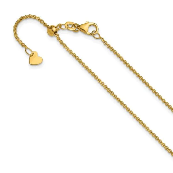 Leslie's 14K Adjustable 1.4mm Round Cable Chain Diny's Jewelers Middleton, WI