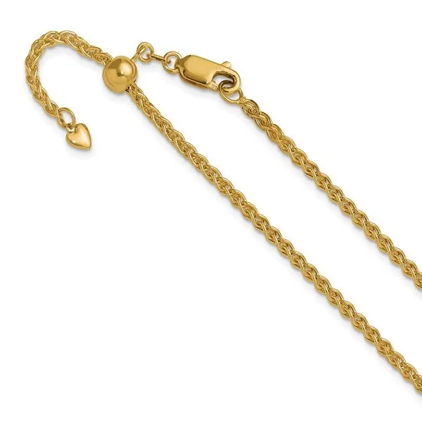 Leslie's 14K Adjustable 2.5mm Semi-solid Spiga Chain John E. Koller Jewelry Designs owasso, OK