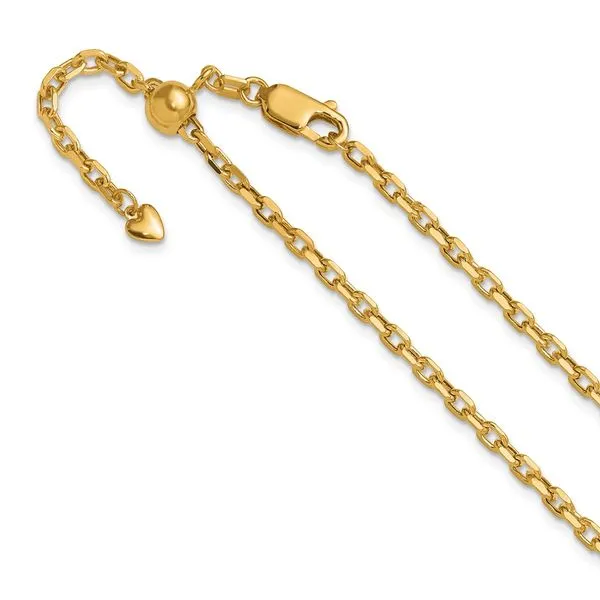 Leslie's 14K Adjustable 2.75mm Semi-Solid D/C Cable Chain Boyd Jewelers Wesley Chapel, FL