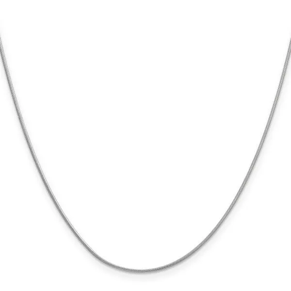 Leslie's 14K White Gold .9mm Round Snake Chain Image 2 Delfine's Jewelry Charleston, WV