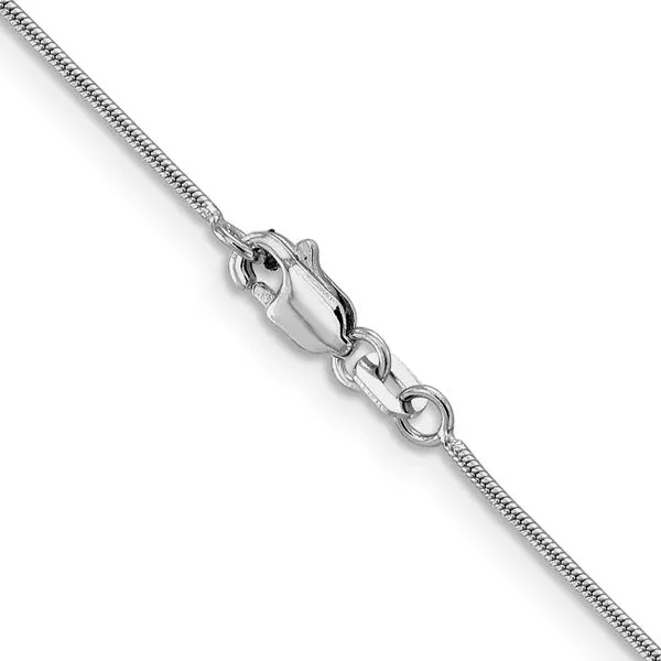 Leslie's 14K White Gold .9mm Round Snake Chain Image 3 Atlanta West Jewelry Douglasville, GA