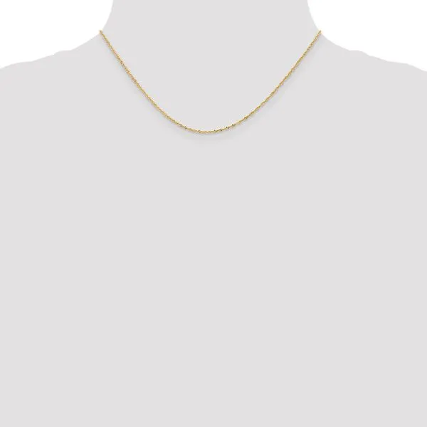 Leslie's 14K 1mm Singapore with Lobster Clasp Chain Image 4 Johnson Jewellers Lindsay, ON