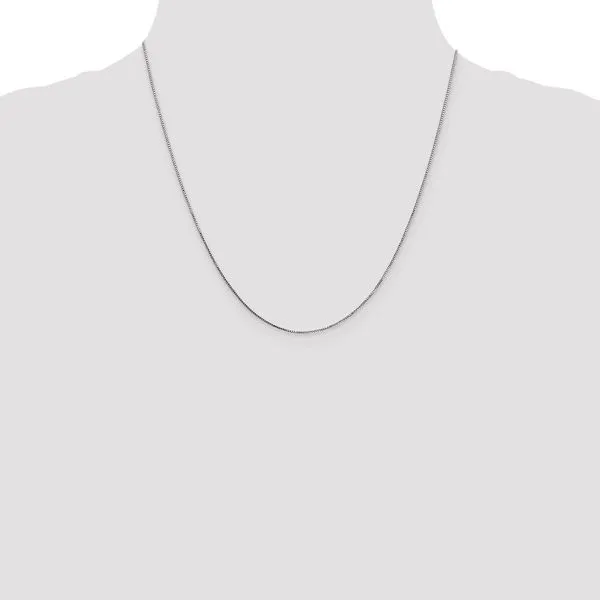 Leslie's 14K White Gold .8mm Box with Lobster Clasp Chain Image 4 Tidwells of Greenwood Greenwood, SC