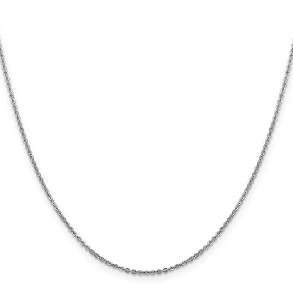 Leslie's 14K White Gold 1.7mm Flat Cable Chain Image 2 Johnson Jewellers Lindsay, ON
