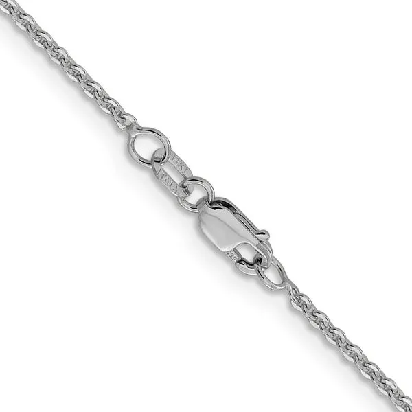 Leslie's 14K White Gold 1.7mm Flat Cable Chain Image 3 Johnson Jewellers Lindsay, ON