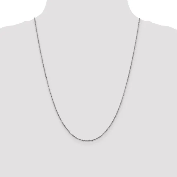Leslie's 14K White Gold 1.7mm Flat Cable Chain Image 4 Johnson Jewellers Lindsay, ON