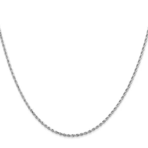 Leslie's 14K White Gold 1.5mm Diamond-Cut Rope Chain Image 2 Fairfield Center Jewelers Fairfield, CT