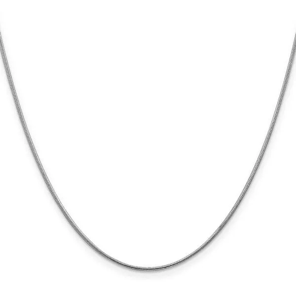 Leslie's 14K White Gold 1mm Round Snake Chain Image 2 Johnson Jewellers Lindsay, ON