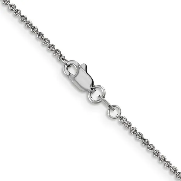 Leslie's 14K White Gold 1.6mm Round Cable Chain Image 3 Diamond Design Jewelers Somerset, KY