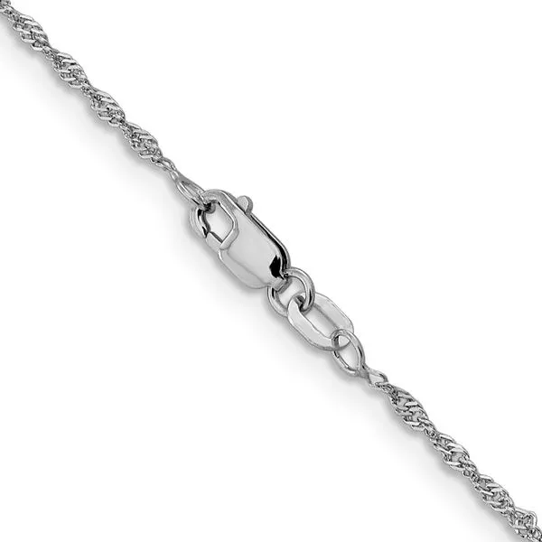 Leslie's 14K White Gold 1.3mm Singapore Chain Image 3 Diamond Design Jewelers Somerset, KY