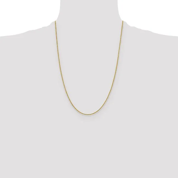 Leslie's 14K 1mm Sparkle Singapore Chain Image 4 Albert's Jewelers Kingsland, GA