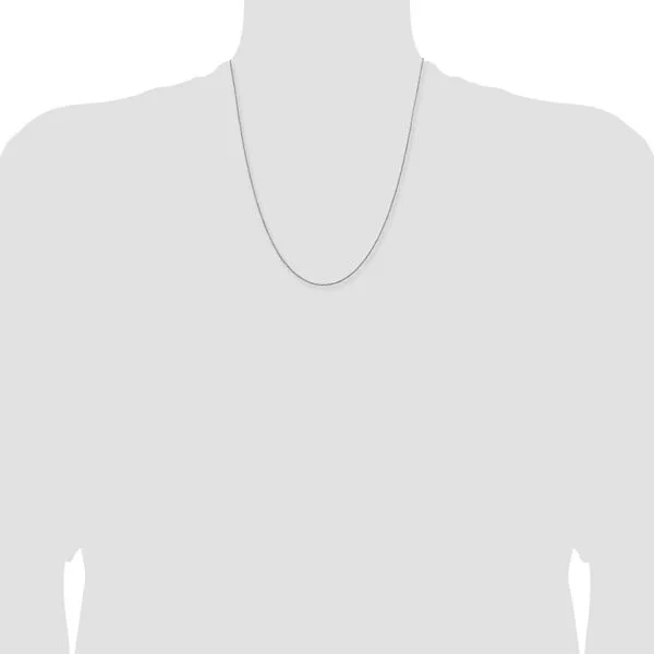 Leslie's 14K White Gold 1mm Sparkle Singapore Chain Image 4 Spencer's Jewelers Athens, GA