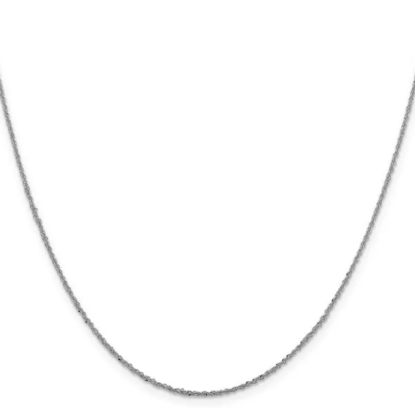 Leslie's 14K White Gold 1.3mm Sparkle Singapore Chain Image 2 Johnson Jewellers Lindsay, ON