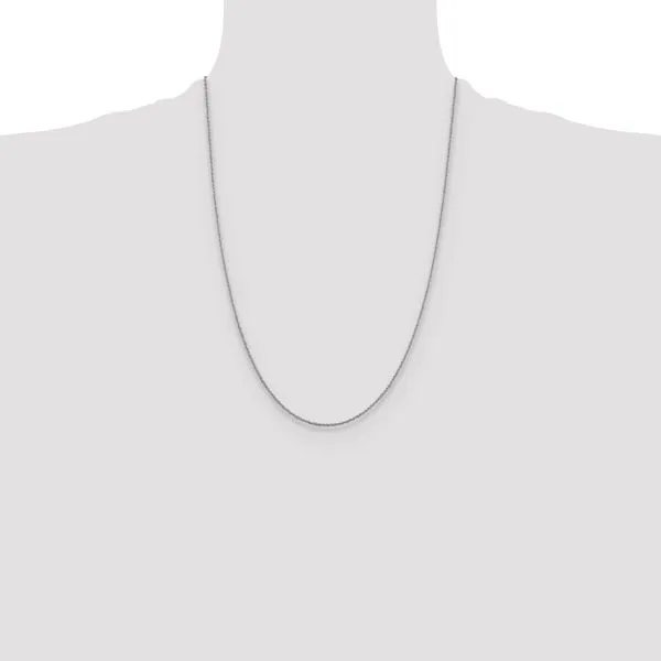 Leslie's 14K White Gold 1.3mm Sparkle Singapore Chain Image 4 Diamond Design Jewelers Somerset, KY