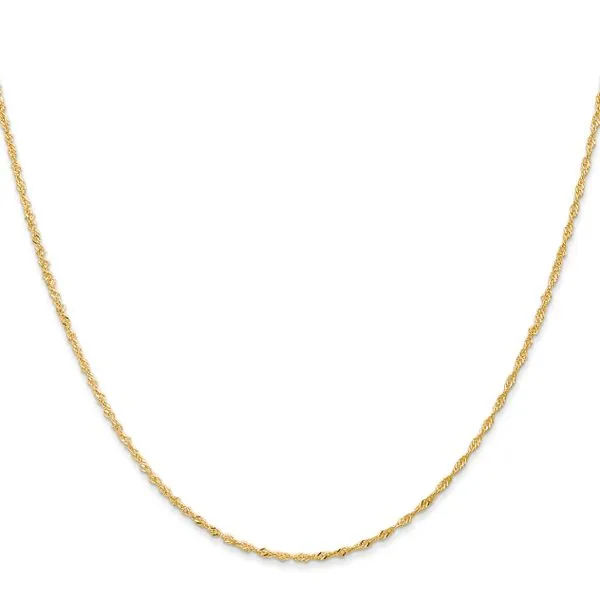 18K Leslie's 1.1mm Singapore Chain Image 2 Johnson Jewellers Lindsay, ON