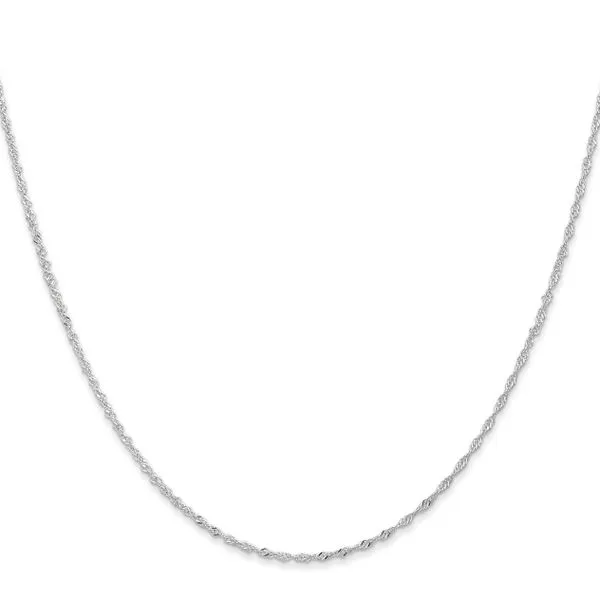 18K Leslie's WG 1.1mm Singapore Chain Image 2 Johnson Jewellers Lindsay, ON