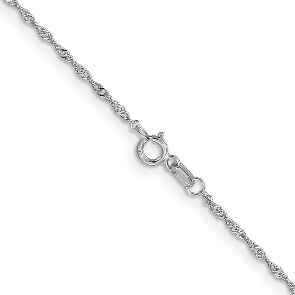 18K Leslie's WG 1.1mm Singapore Chain Image 3 Albert's Jewelers Kingsland, GA
