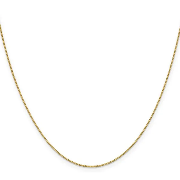 18K Leslie's .7mm Box Chain Image 2 Johnson Jewellers Lindsay, ON
