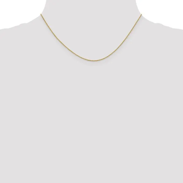 18K Leslie's .7mm Box Chain Image 4 Fairfield Center Jewelers Fairfield, CT