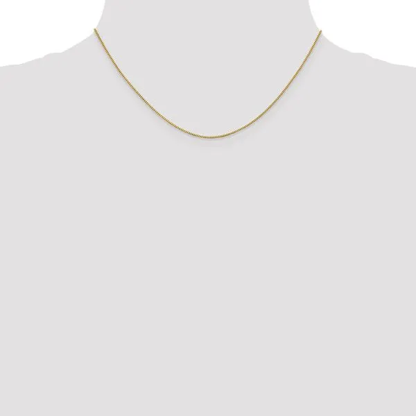 18K Leslie's .9mm Box Chain Image 4 Johnson Jewellers Lindsay, ON