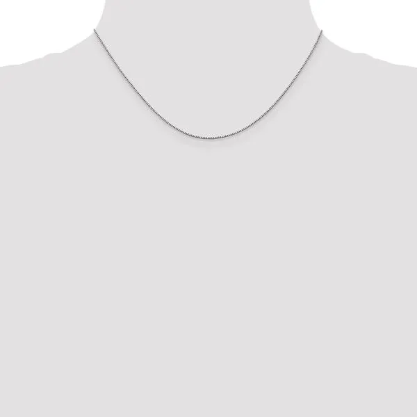 18K Leslie's WG .7mm Box Chain Image 4 Albert's Jewelers Kingsland, GA