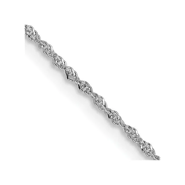 Leslie's 14K White Gold .8mm Sparkle Singapore Chain Diamond Design Jewelers Somerset, KY