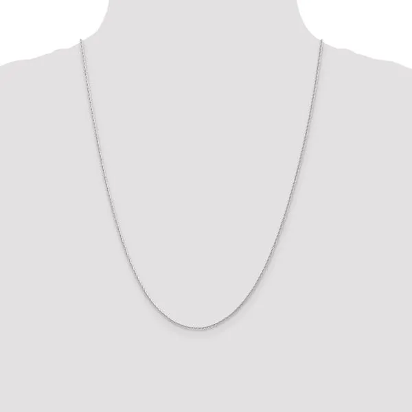 Leslie's 14K White Gold 1.3mm D/C Wheat Chain Image 4 Diamond Design Jewelers Somerset, KY